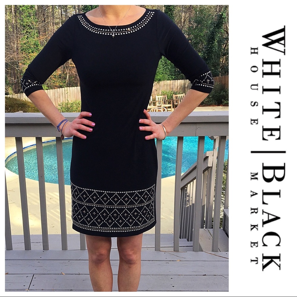 WHBM Studded Matte Jersey Dress